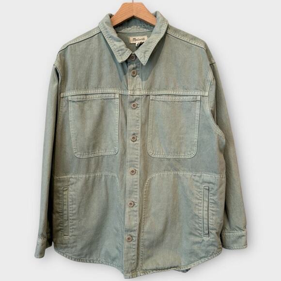 Madewell Denim Ames Oversized Shirt-Jacket: Garment-Dyed Edition Size XXL - Picture 3 of 8